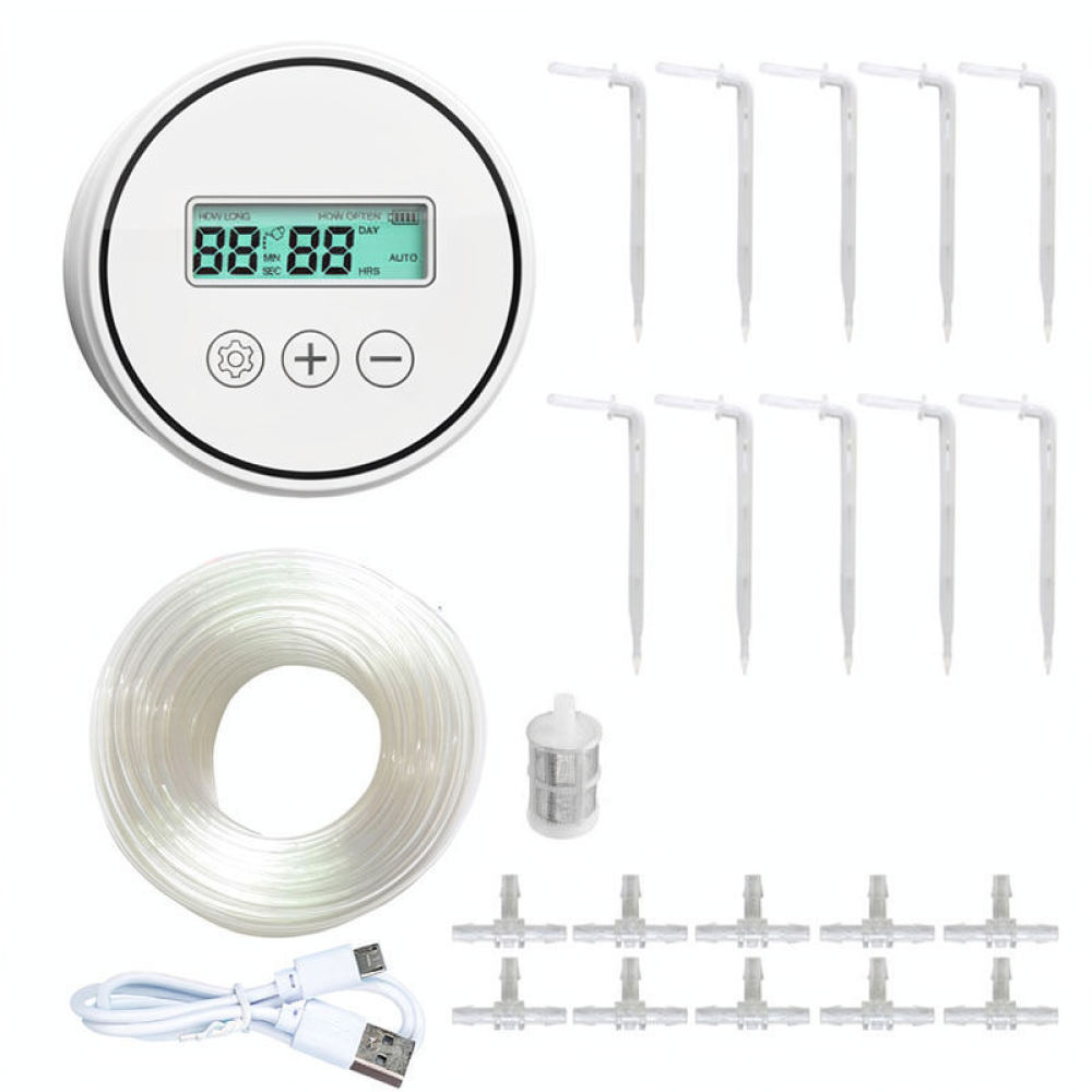 Automatic Plant Waterer - เครื่องมือรดน้ำแบบหยดอัตโนมัติ ระบบตั้งเวลาอัจฉริยะ สำหรับรดน้ำต้นไม้ในร่ม ระบบรดน้ำสำหรับสวน ระเบียง และกระถางดอกไม้