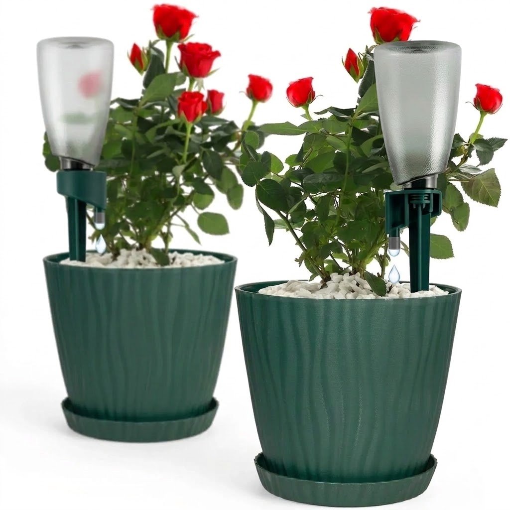 Automatic Plant Waterer - 1 ชิ้น หลักปักให้น้ำอัตโนมัติ ระบบให้น้ำแบบหยดสำหรับใช้ในบ้าน เหมาะสำหรับสวนและต้นไม้ในบ้านช่วงวันหยุด