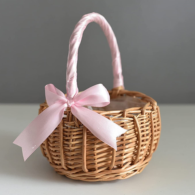 Gardening Tools Girls - Handmade Storage Rack ทอตะกร้าดอกไม้หวายตะกร้าเก็บดอกไม้สาวตะกร้าสําหรับตกแต่งบ้าน