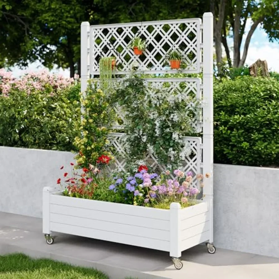 แปลงปลูกแบบยกสูงพร้อมโครงตาข่า - Self-Watering Planter บทวิจารณ์และราคา